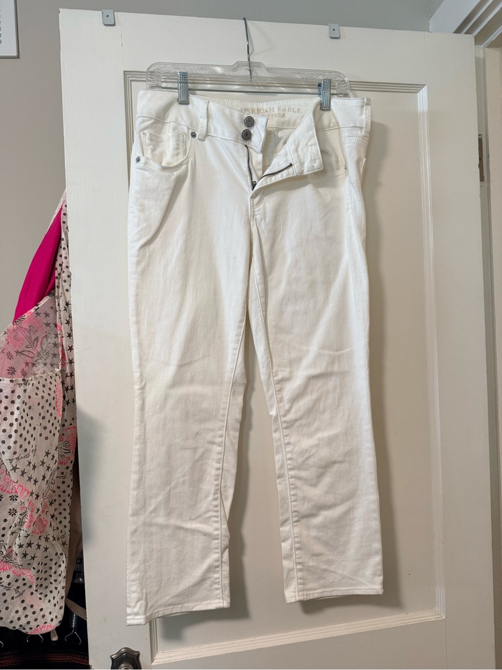 American Eagle Outfitters White Straight Leg Jeans - Women's